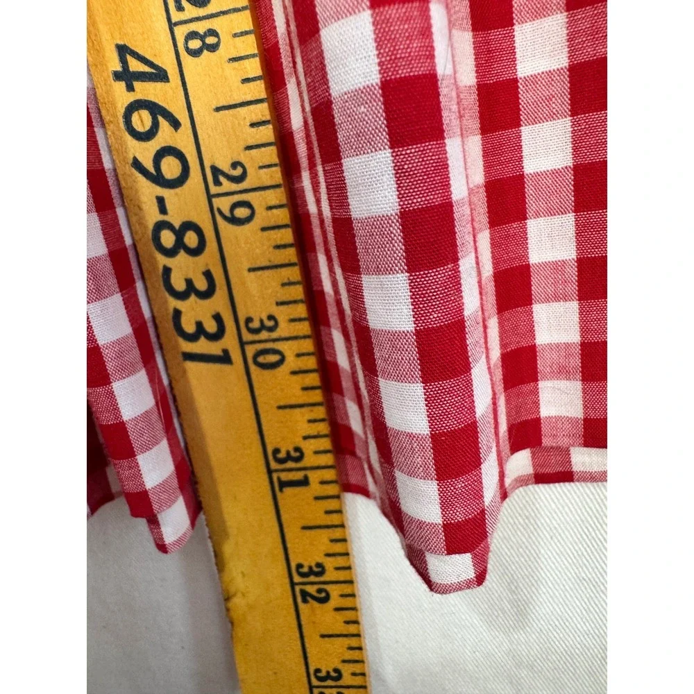 Girls Red Gingham Smocked Snow White Princess Dress Size 6Y Forest Animals 6‎